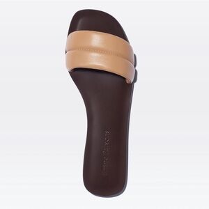Emme  Parsons padded slide in tan sandals